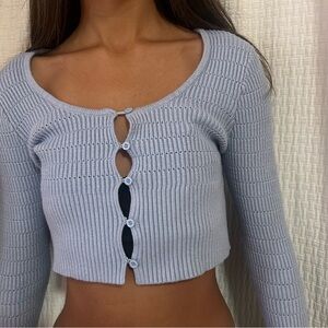 Women's Light Blue Knit Top